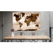 Kép parafán - The Brown Earth [Cork Map]  Parafa világtérkép - vászonkép 120x80