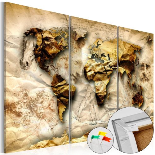 Kép parafán - Anatomy of the World [Cork Map]  Parafa világtérkép - vászonkép 120x80