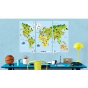 Kép parafán - Children's World [Cork Map] 60x40