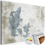 Kép parafán - Scandinavian Blue [Cork Map] 120x80