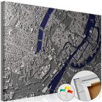 Kép parafán - Copenhagen Center [Cork Map] 90x60