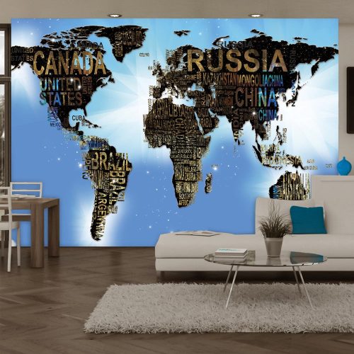 Fotótapéta térkép - World Map - Blue Inspiration Világtérkép 150x105