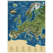 Európa kaparós térkép - Arany DELUXE XL gold, lekaparható Európa térkép angol nyelvű 66x90 cm
