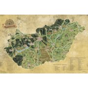 Kaparós Magyarország térkép DELUXE XL gold, magyar nyelvű 90x60 cm