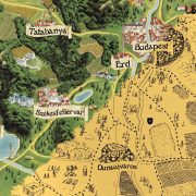 Kaparós Magyarország térkép DELUXE XL gold, magyar nyelvű 90x60 cm