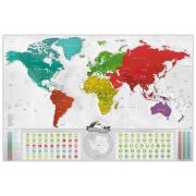 Kaparós világtérkép - Blanc kiadás arany XL - gold, angol nyelvű 90x60 cm