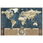 Kaparós világtérkép - Coffee Edition Gold XXL - gold, kaparós térkép angol nyelvű 117x78 cm