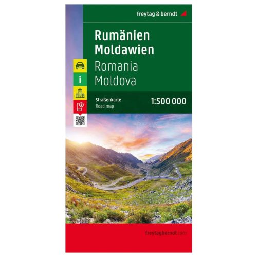 Románia térkép Románia autós térkép Freytag Moldova autótérkép 1:500e