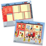 A város matrica készlet, A város újrahasználható matrica szett  Melissa & Doug Kreatív játék  27,9 x 35,6 x 0,6 cm