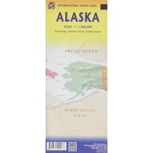 Alaska térkép ITM, Alaszka térkép 1:1 500 000  100x69cm