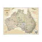   Antik színezésű Ausztrália falitérkép National Geographic  1:4 560 000  76x69 cm