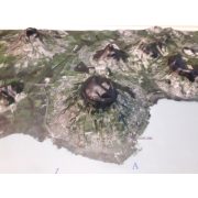 Badacsony és környéke dombortérkép - műhold felvétel 2018 Magyar Honvédség 55x51 cm Badacsony dombortérkép 