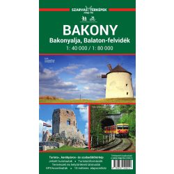    Bakony turistatérkép Szarvas A. 1:80 000,1:40 000 Bakonyalja térkép, Bakony térkép 2020