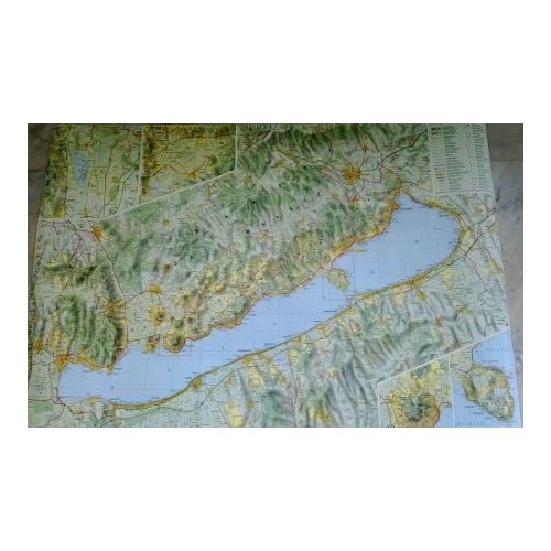  Balaton falitérkép keretezett Cartographia 1:90 000 96 x 67 cm