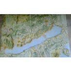    Balaton falitérkép fóliás Cartographia hajtott térképből laminálva  1:90 000   96 x 67 cm