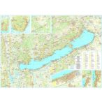    Balaton falitérkép keretezett Szarvas hajtogatott térképből fóliázva 1:50 000,1:100 000 125x85