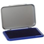   Bélyegző párna fémházas, Bélyegzőpárna igazolófüzethez - kék tintás