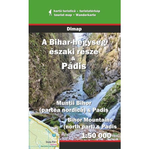 Bihari-hegység térkép, Pádis térkép, A Bihar-hegység északi része & Pádis turistatérkép 1:50e Dimap Bt. 2024.