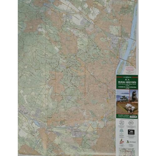  Budai-hegység falitérkép papírposzter - 2 oldalas - Szarvas kiadó 69x94 cm
