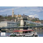   Mátyás templom tányéralátét könyöklő + hátoldalon Budapest belváros térképe