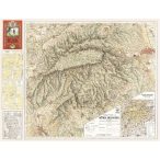 Bükk hegység térkép antik faximile 1933 HM