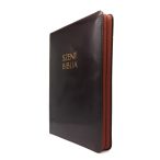   Károli Gáspár fordítású Biblia - Nagy - Sötétbarna - Cipzáros  17,2x25,7 cm 