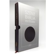 Károli Gáspár fordítású Biblia - Nagy - Sötétbarna - Cipzáros  17,2x25,7 cm 