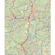  Vízálló Cserhát térkép laminált Cserhát turistatérkép fóliázott Szarvas kiadó 1:50 000 Cserhát kerékpáros térkép
