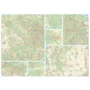  Vízálló Cserhát térkép laminált Cserhát turistatérkép fóliázott Szarvas kiadó 1:50 000 Cserhát kerékpáros térkép
