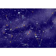 Csillagtérkép, Csillagászati falitérkép fóliázva 110 x 70 cm