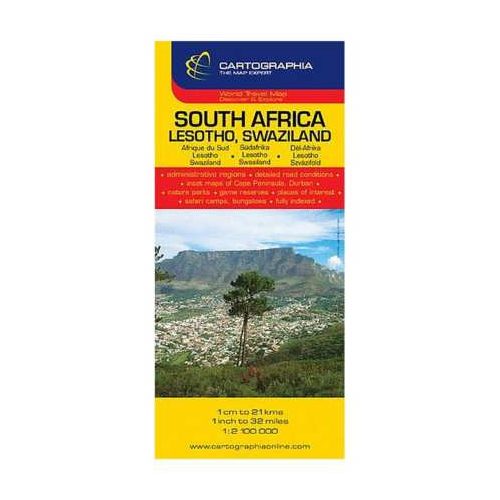 South-Africa, Lesotho térkép Cartographia, Dél-Afrika térkép 1:2 000 000 