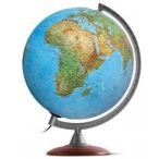   Világító földgömb 30 cm, kétfunkciós domborított duó földgömb 3D-s - fatalpas