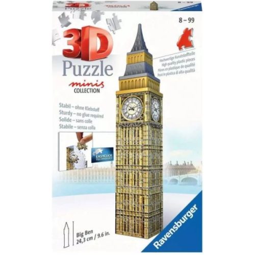 Big Ben puzzle, 3D puzzle Big Ben Ravensburger 60 db-os  24,3x6,1cm