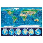  Educa Világtérkép Neon Puzzle 1000 db-os Hegy-vízrajzi világtérkép puzzle fluoreszkáló  85 x 60 cm - 16760