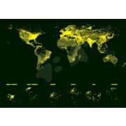 Educa Világtérkép Neon Puzzle 1000 db-os Hegy-vízrajzi világtérkép puzzle fluoreszkáló  85 x 60 cm - 16760