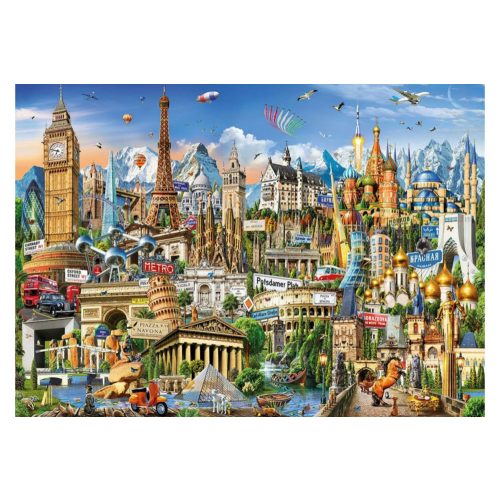 Európa jelképei puzzle - 2000 db-os - 96 x 68 cm - Educa 17697 