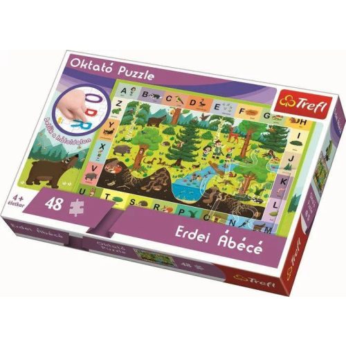 Erdei Ábécé oktató puzzle 48db-os Erdei Ábécé puzzle Trefl