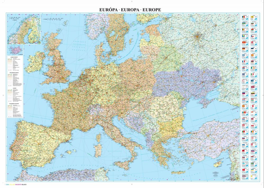 európa fali térkép Európa Fali Térkép