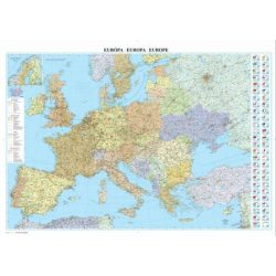   Európa országai falitérkép fóliás Szarvas 1:3 750 000 125x85 