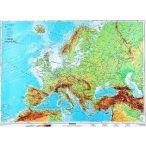   Európa domborzata falitérkép DUO (hátoldal: vaktérkép) 160x120 cm faléces, fóliás