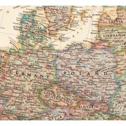  Európa falitérkép keretezett National Geographic  antik színű 123x98