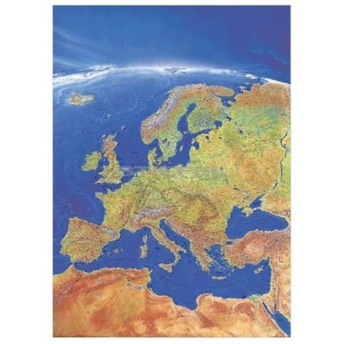  Európa falitérkép satelit 100 x 140 cm Európa panorámatérképe kézzel festett fóliás poszter