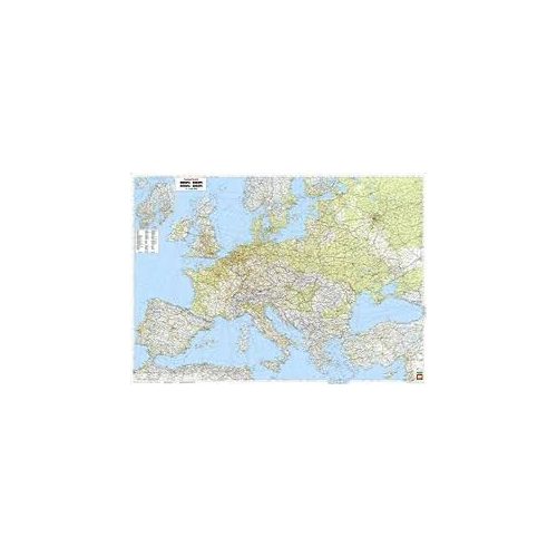 Európa falitérkép, Európa közlekedési falitérkép 1:3 500 000, (126 x 89,5 cm)  Freytag 