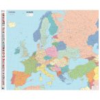   Európa falitérkép Michelin 1:1 000 000 122x100 francia nyelvű