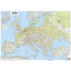   Európa falitérkép, Európa úthálózata faléces térkép Freytag 126 x 89 cm