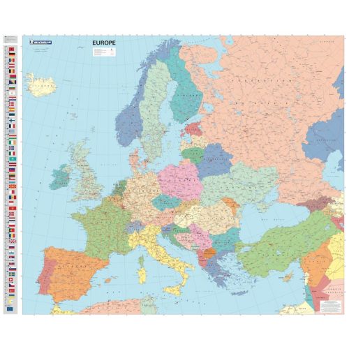 európa térkép michelin Európa falitérkép Michelin 1:4300 000 122x100 angol nyelvű,