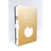 Közepes Biblia Károli Gáspár fordítás - Fehér Színes Virágos  12x18,5 cm