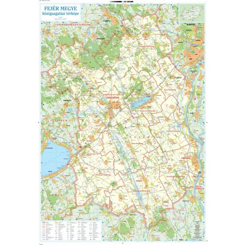 Fejér megye térkép Szarvas 2007 1:110 000 , fejer-megye-terk Fejér megye térkép Szarvas 2007 1:110 000 , fejer-megye-terk