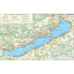   Balaton térkép, Balaton régió térképe falitérkép fémléces, fóliás 100x70 cm