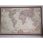    Világ országai falitérkép antikolt keretezett National Geographic 123x82 angol